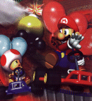 Mario and Toad do battle!